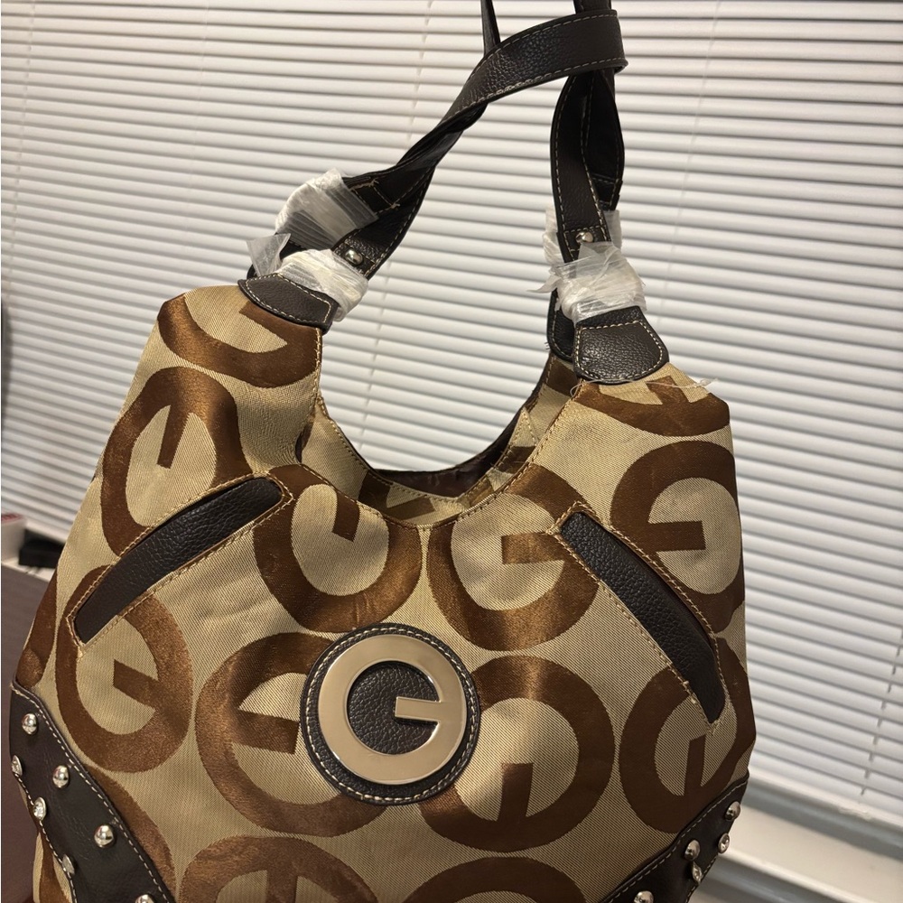 Brown and Tan Designer Women's Bag